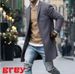 Loom Loom Cross-Border New Product Foreign Trade European And American Mid-Length Trench Coat Men's Slim Woolen Jacket Trendy_viptrois.com