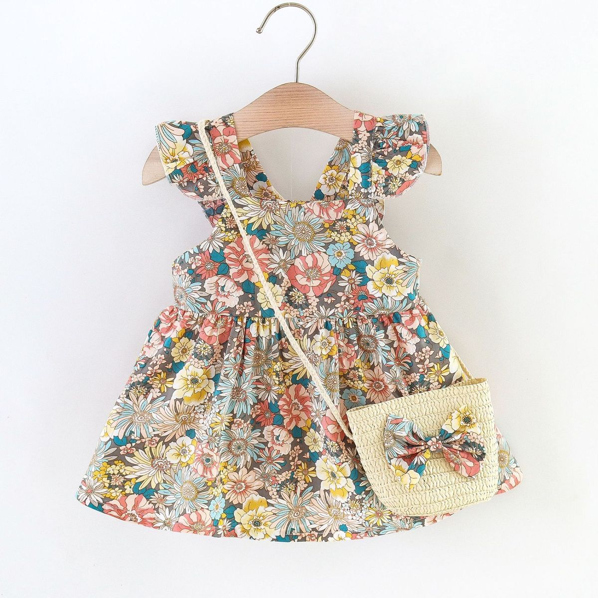 Kids’ Clothing New Contrast Color Flower Sleeveless Lace Vest Children's Dress_viptrois.com