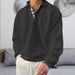 2026 Autumn Long-Sleeved V-Neck Men's Loose Collar Sweater Men's Clothing_viptrois.com