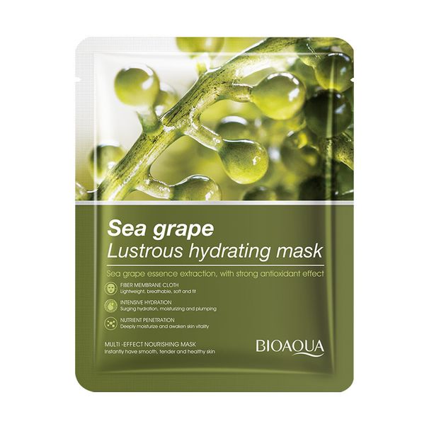 BIOAOUA Sea Grape Brightening Hydrating Mask 25g/1 Piece, Moisturizing And Brightening Skin Care Products_viptrois.com