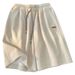 Ice Silk Shorts For Women Summer High Waist Loose Wide Leg Pajama Pants Casual Sports Outer Wear Versatile_viptrois.com