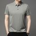 Men's Clothing Full Seamless Bark Pattern Short Sleeved Shirt Thin Loose Versatile Solid Color T Shirt_viptrois.com