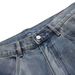 Men's Clothing Edge Washed White Distressed Denim Shorts Men's American Trendy Summer Loose Casual Shorts_viptrois.com