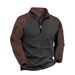 Tactical Fleece Jacket, Men's Fleece Thermal Sweatshirt, Autumn And Winter Double-sided Fleece Pullover, Color-blocking Zipper Jacket_viptrois.com