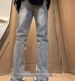 Cleanfit Men's Smoky Gray Cement Colored High Street American Retro Vibe Pants, Slim Fit, Slightly Flared._viptrois.com