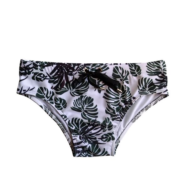 New Low-waist Drawstring Men's Swimming Trunks With Printed Design, Extremely Sexy, With Double-layer Lining On The Inside For Anti-transmission._viptrois.com