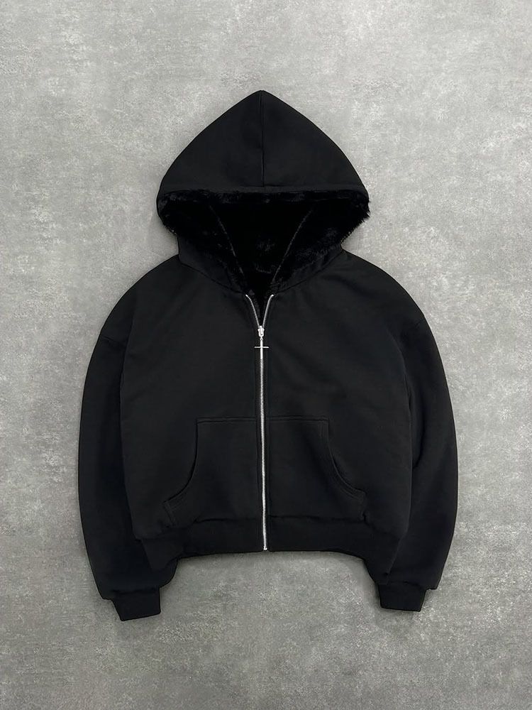 Men's Clothing Hooded Sweatshirt Retro Leopard Print Retro Leopard Print Hoodie With Zip-Up Front, Loose Fit Pullover Sweatshirt For Casual Streetwear_viptrois.com