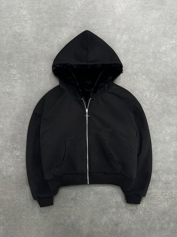 Men's Clothing Hooded Sweatshirt Retro Leopard Print Retro Leopard Print Hoodie With Zip-Up Front, Loose Fit Pullover Sweatshirt For Casual Streetwear_viptrois.com