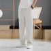 Men's Clothing Linen Pants Summer Thin Cotton And Linen Pants Summer Casual Straight Loose Trousers_viptrois.com