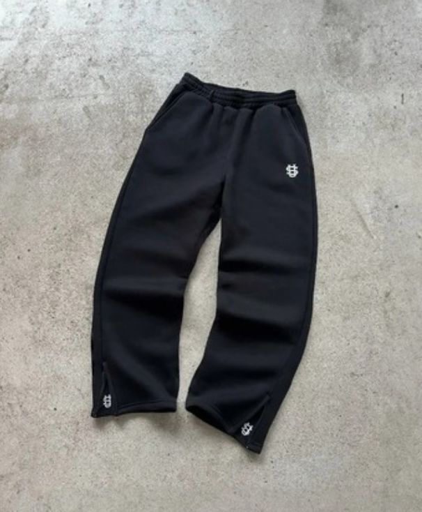 Men's Clothing Unisex Embroidered Print Wide Leg Pants - Trendy Streetwear Couple Joggers (S-3XL) - Soft Polyester Blend For Ultimate Comfort_viptrois.com