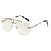 Frameless pilot Men's Gradual shading Sunglasses UV resistant sunglasses_viptrois.com