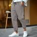 Men's Linen Striped Casual Pants - Loose Fit, Breathable & Stylish For Everyday Wear_viptrois.com