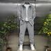 Men's Clothing Casual Spring Shirt Pants Set Comfortable Loose Fit Long Sleeve Shirt Trousers Stylish Matching Outfit (Black/White Grey, Sizes M-3XL)_viptrois.com