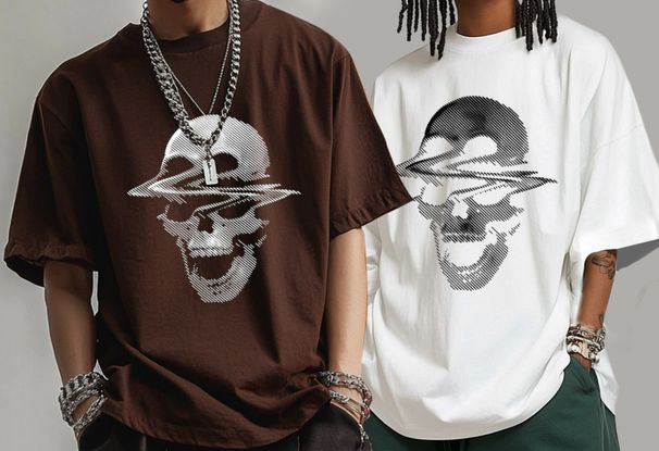 Men's Clothing Versatile New T Shirt Men's Loose Unisex Large Size Pullover American Short Sleeved Casual Tops Wholesale_viptrois.com