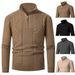 Autumn 2025 Fashion European-USA Style Pullovers Men's High Collar Half Zipper Pure Color Long Sleeve Casual Slim Sweater_viptrois.com