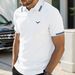 Men's Loose Fit Polo Shirt - Short Sleeve, Breathable & Wrinkle-Free Polyester, Summer Casual With Trendy Prints (S-2XL, 4 Colors)_viptrois.com