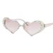European And American New Peach Heart Diamond Sunglasses For Women Cute Cat Eye Heart Shaped Sunglasses With Diamonds Handmade Glasses_viptrois.com