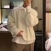 Loose-Fit Polo Knit Sweater – Oversized Retro Pullover For Men (Machine-Washable Polyester Blend, Ribbed Hem, Minimalist Streetwear Essential)_viptrois.com