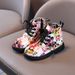 Child's shoes Boys single boots Children's patent leather boots girls' ankle boots_viptrois.com