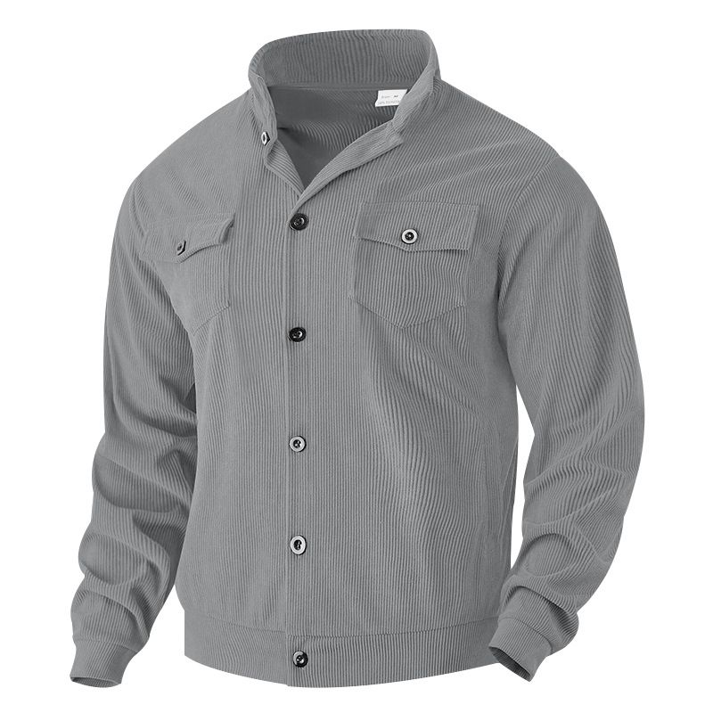 Autumn New American Workwear Casual Loose Lapel Corduroy Jacket For Men_viptrois.com