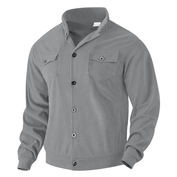 Autumn New American Workwear Casual Loose Lapel Corduroy Jacket For Men_viptrois.com