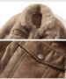 Men's Clothing Warm Coat Fur And Leather One Piece Large Fur Collar Lapel Velvet Jacket Casual Fashion Cotton Coat Warm_viptrois.com