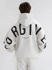 Men's Retro Zipper Hooded Sweatshirt - Loose Fit American Style Pullover Jacket, Casual Streetwear Top (Black/White/Gray)_viptrois.com