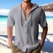 Men's Casual Hooded Shirt – 100% Cotton Breathable Short-Sleeve Beach Top With Sporty Stitching (S-XXXL, 8 Classic Colors)_viptrois.com