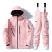 Unisex Korean-Style Ski Outfit Set – Thermal Insulated Waterproof Snowboarding Jacket & Pants_viptrois.com