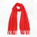 Autumn Winter Solid Color Cashmere Scarf For Women Red Annual Meeting Printed Embroidery 200g Warm Shawl Neck_viptrois.com