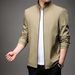 1 Spring And Autumn Stand Collar Casual Hong Kong Style Brand New Men's Top Business Dad's Jacket_viptrois.com