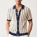 Men's Solid Color Short Sleeved Lapel Knitted Polo Shirt_viptrois.com