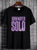 John Mayer Solo Logo Trending Tour 2023 Signature Black All Size Shirt FA1717 Fashion Designer Clothes Streetwear Homme Summer Soft Unisex Stylish_viptrois.com