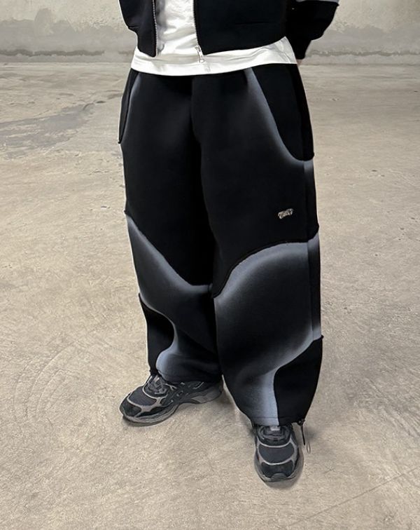 Men's Clothing Retro Gradient Hooded Cardigan Sweatshirt Loose And Comfortable High Street Design Jacket Pants_viptrois.com