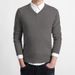 Autumn Pullover New Slim Fit Sweater Youth Solid Color Casual Business Men's Inner Wear V-Neck Base Shirt_viptrois.com