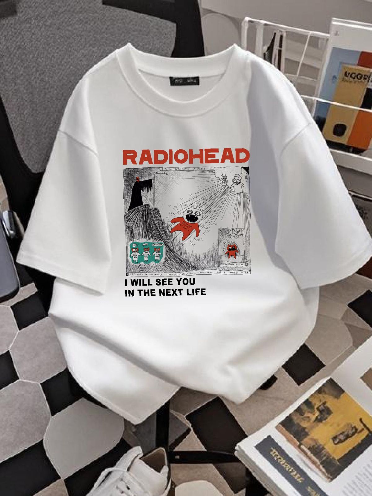 2018 Radiohead Thom Yorke Tracklist Band V T G VtgT Shirt AN30102 Soft Unisex Fashion Casual Designer Clothes Streetwear Top For Everyday Wear_viptrois.com