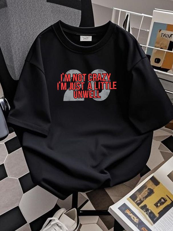 I'M NOT CRAZY I'M JUST A LITTLE UNWELL MATCHBOX 20 Womens Shirt Large Homme Unisex Designer Clothes Breathable Comfortable Stylish Slightly_viptrois.com
