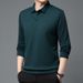 Nordmann Men's Polo Autumn Winter Casual Two-Piece Long Sleeve T-Shirt Fleece Lined Thickened Warm Fashion Base Shirt Top_viptrois.com