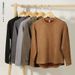 Men's Suede-Like Fleece Shirt-Sleeve Sweatshirt - Minimalist Crewneck Pullover With Japanese Aesthetic_viptrois.com