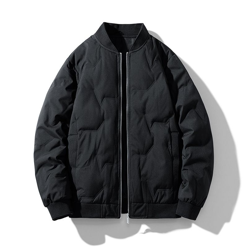 Down Jacket 2025 Winter Youth Trend Stand-up Collar Solid Color White Duck Down Men's 90 Down Jacket_viptrois.com