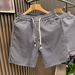 Men's Cool Stylish Plaid Shorts Summer Thin Loose Casual Five Point Japanese Retro Sports Design_viptrois.com