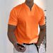 Men's Fitness Sports V Neck T Shirt Men's Elastic Short Sleeved T Men's Slim Fit_viptrois.com