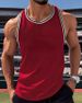 Men's Clothing Summer Muscle Fitness Sports Leisure Sleeveless Vest Printed Letters Fashion Quick Drying Vest_viptrois.com