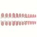 European And American Push On Wearable Nails, Sweet And Cool Flowers, Glittering Diamonds, Duckbill Shaped Short False Nails_viptrois.com