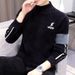 Teenage Boys' Sweater, Autumn And Winter Mink Fur Knit Sweater, Half High Collar For Wearing_viptrois.com