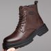 European Warm Series 2025 Autumn Winter New High-top Cotton With Fleece Lining, Warm Work Martin Boots, Men's Thick-soled Shoes 2361_viptrois.com