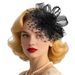 Popular Feather Headdresses, Horse Racing Festival Cocktail Party Stage Performance Cheongsam Hair Accessories, Yangko Square Dance Headpieces_viptrois.com