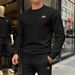 New Arrival Outdoor Casual Sports Men's Simple Commuting Loose Textured Crew Neck Sweatshirt_viptrois.com