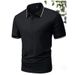 Men’s Clothing New Men's Casual Polo Shirt Chest Pocket Print Lapel Business T Shirt Men's_viptrois.com
