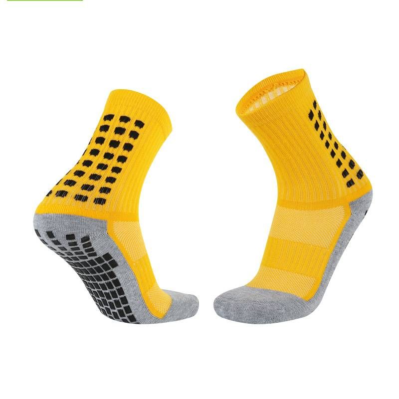 Men's Football Socks With Anti-Slip Dots & Terry Cushion - Breathable Sports Socks For Soccer, Basketball & Training - Multiple Colors & Sizes_viptrois.com